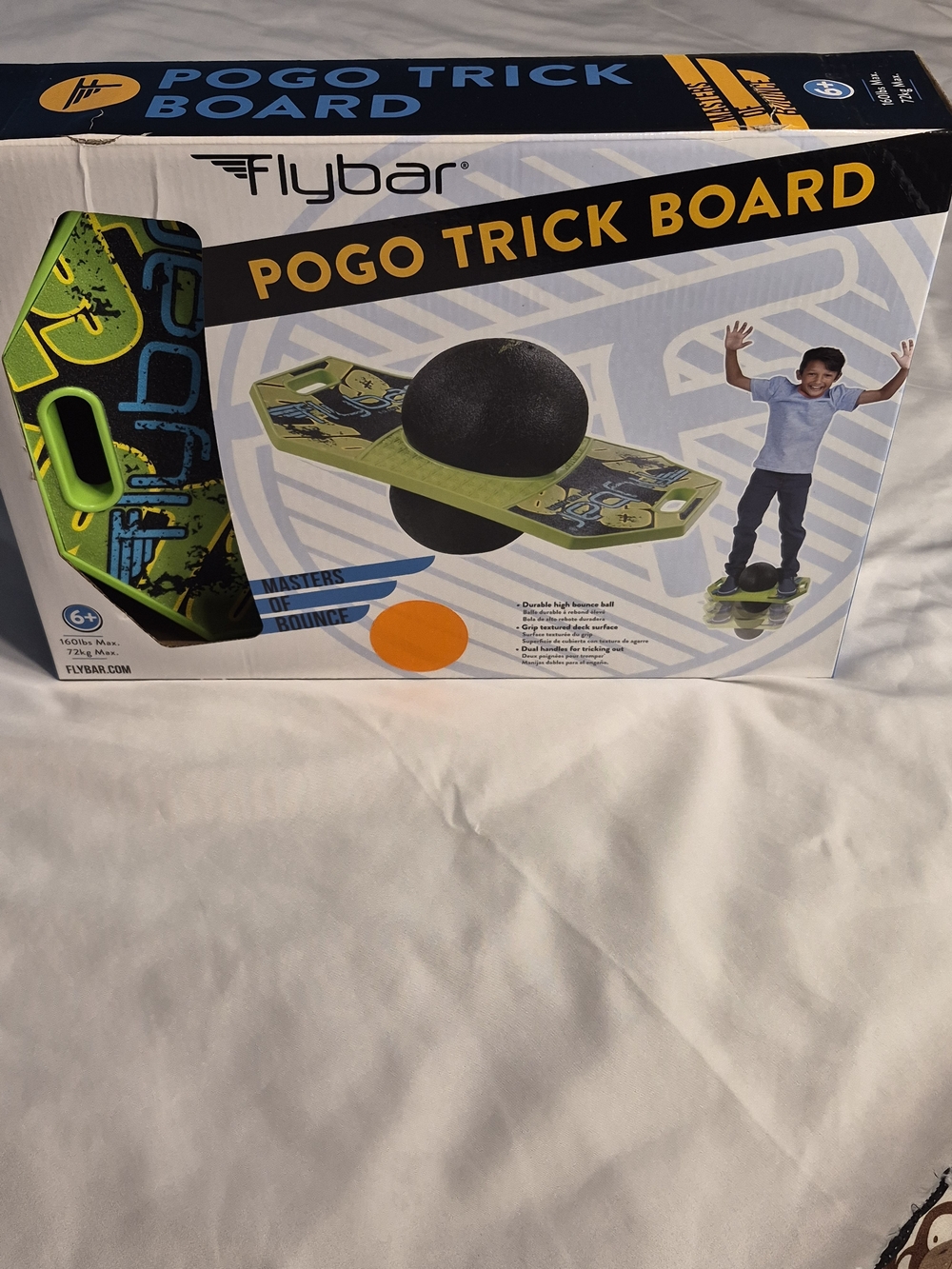 Flybar Pogo Ball for Kids Jump Trick Bounce Board With Pump and Strong Grip 2